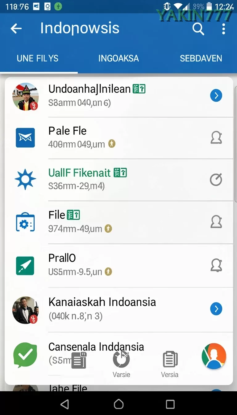 Cuplikan layar PLANET77 — aktivitas