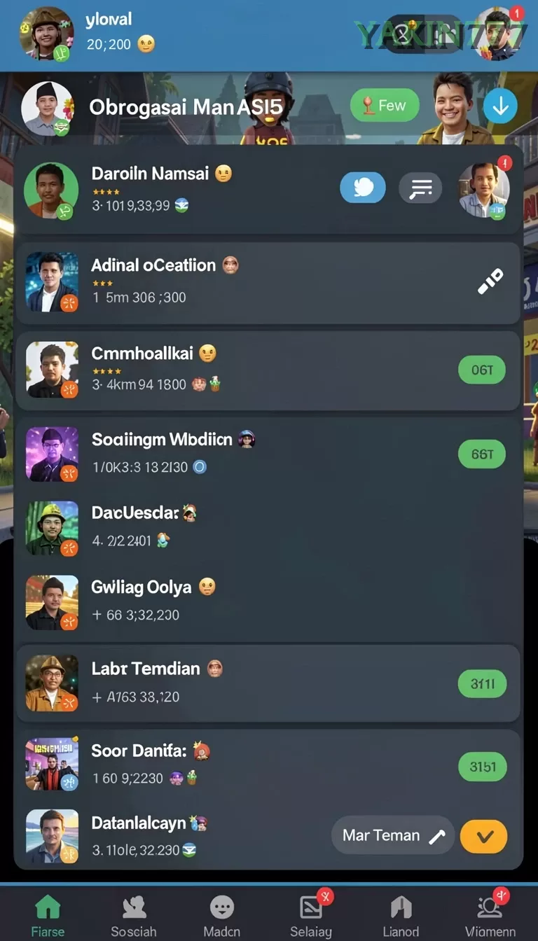 Cuplikan layar HOKIBET — menu navigasi